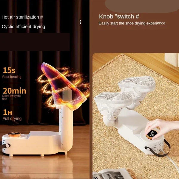 Portable Folding Electric Shoe Dryer | ৩৬০° এয়ার ফ্লো | দুর্গন্ধ ও ব্যাকটেরিয়া মুক্ত